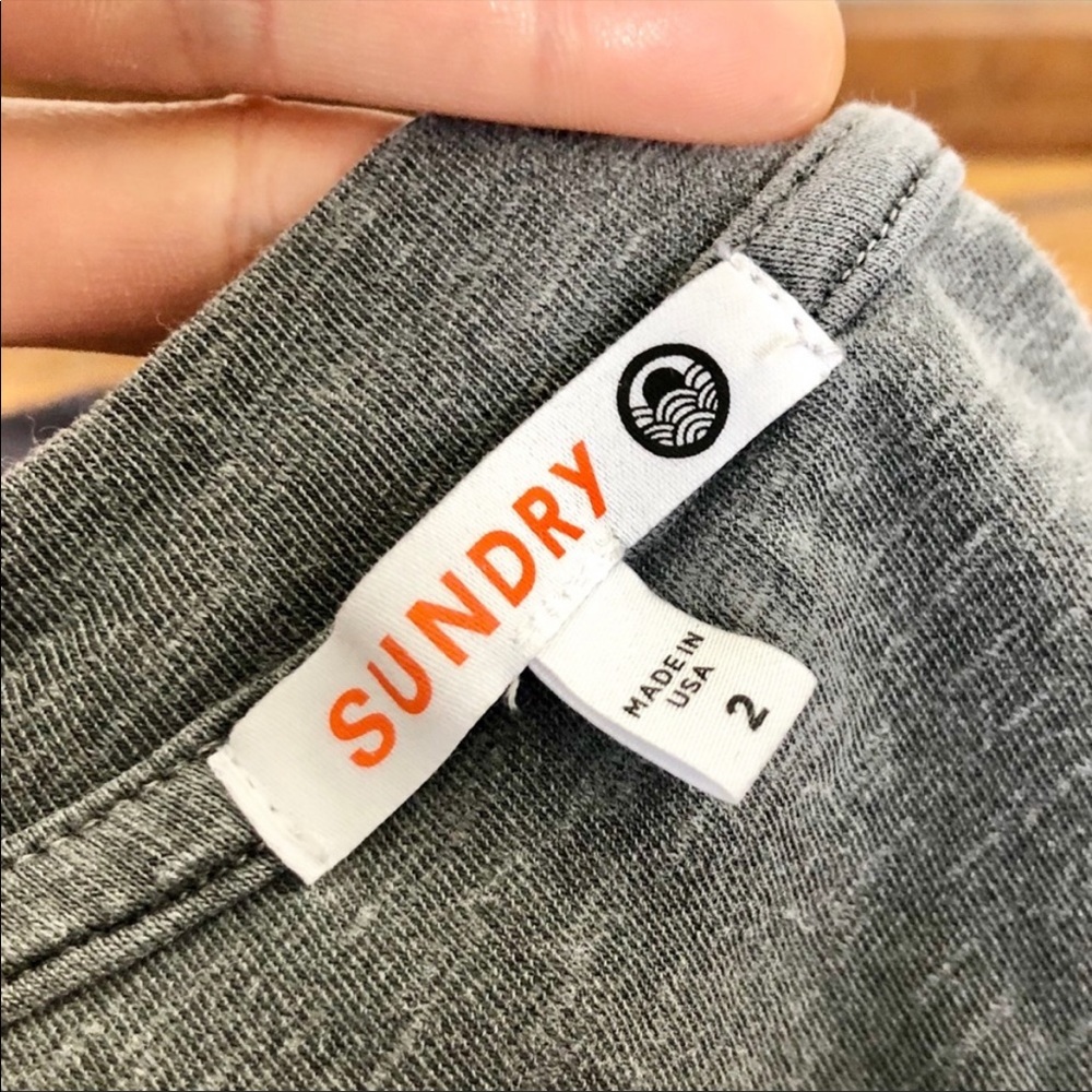 Sundry (Anthropologie) asymmetrical gray dress